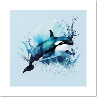 Ocean Symphony: Artistic Orca Leap Posters and Art